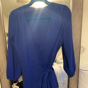 J Crew Royal Blue Wrap Dress